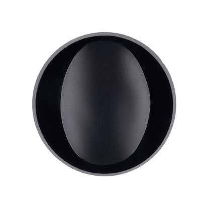 Black Concave Oval and Beveled Edge Glass Shank Back Button - 42L/27mm