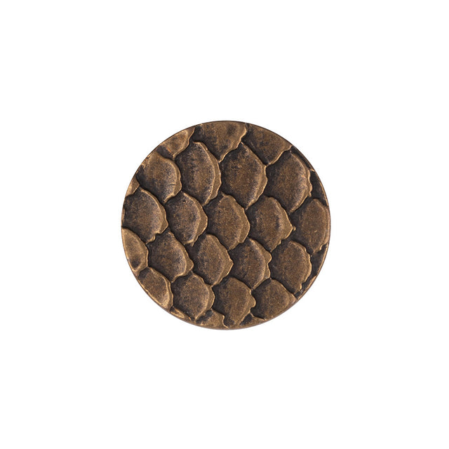 Italian Bronze Scales Shank Back Metal Button - 32L/20mm