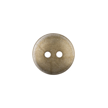 Italian Silver Brass Geometric 2-Hole Metal Saucer Button - 24L/15mm Detail