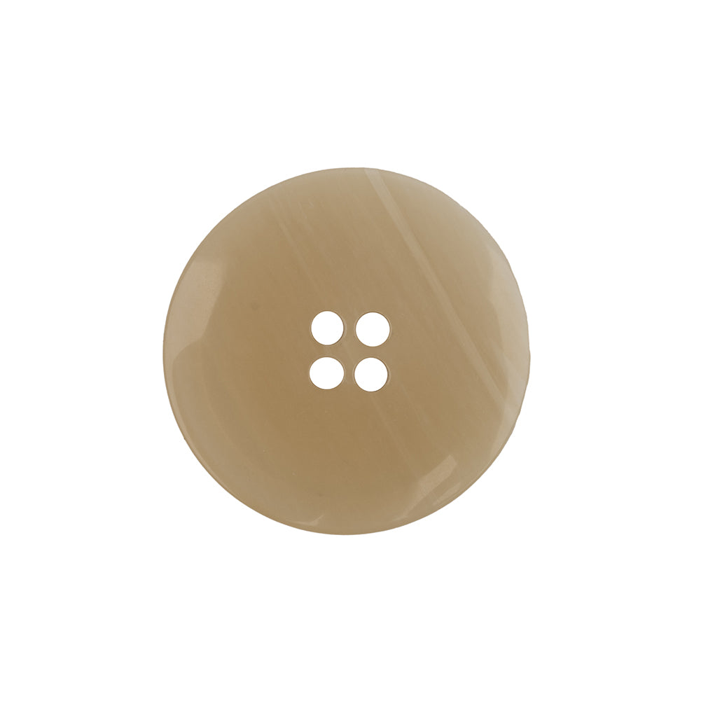 Turtledove and Kelp Striated 4-Hole Plastic Jacket Button - 36L/23mm Detail