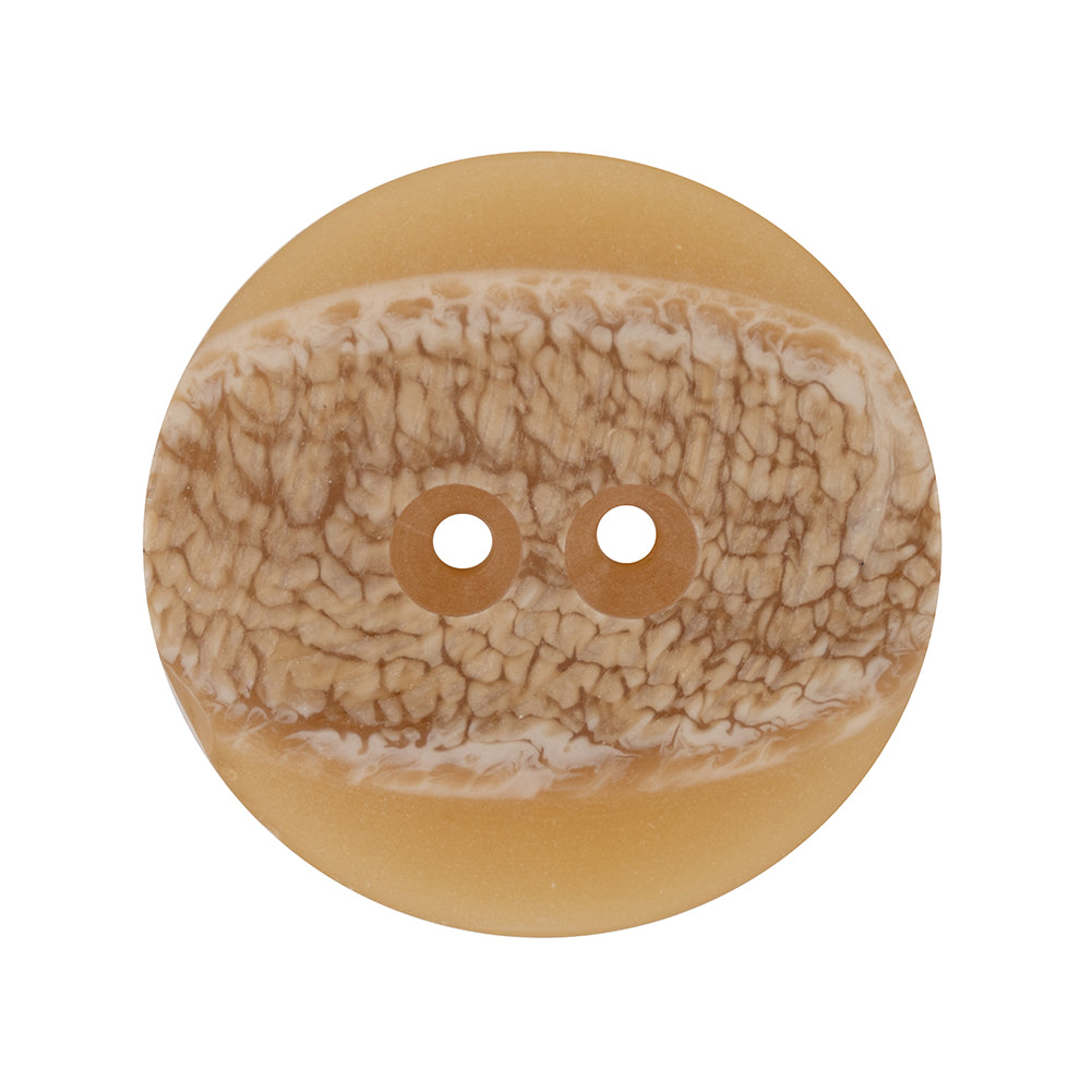 Italian Translucent Harvest Gold 2-Hole Plastic Jacket Button - 44L/28mm