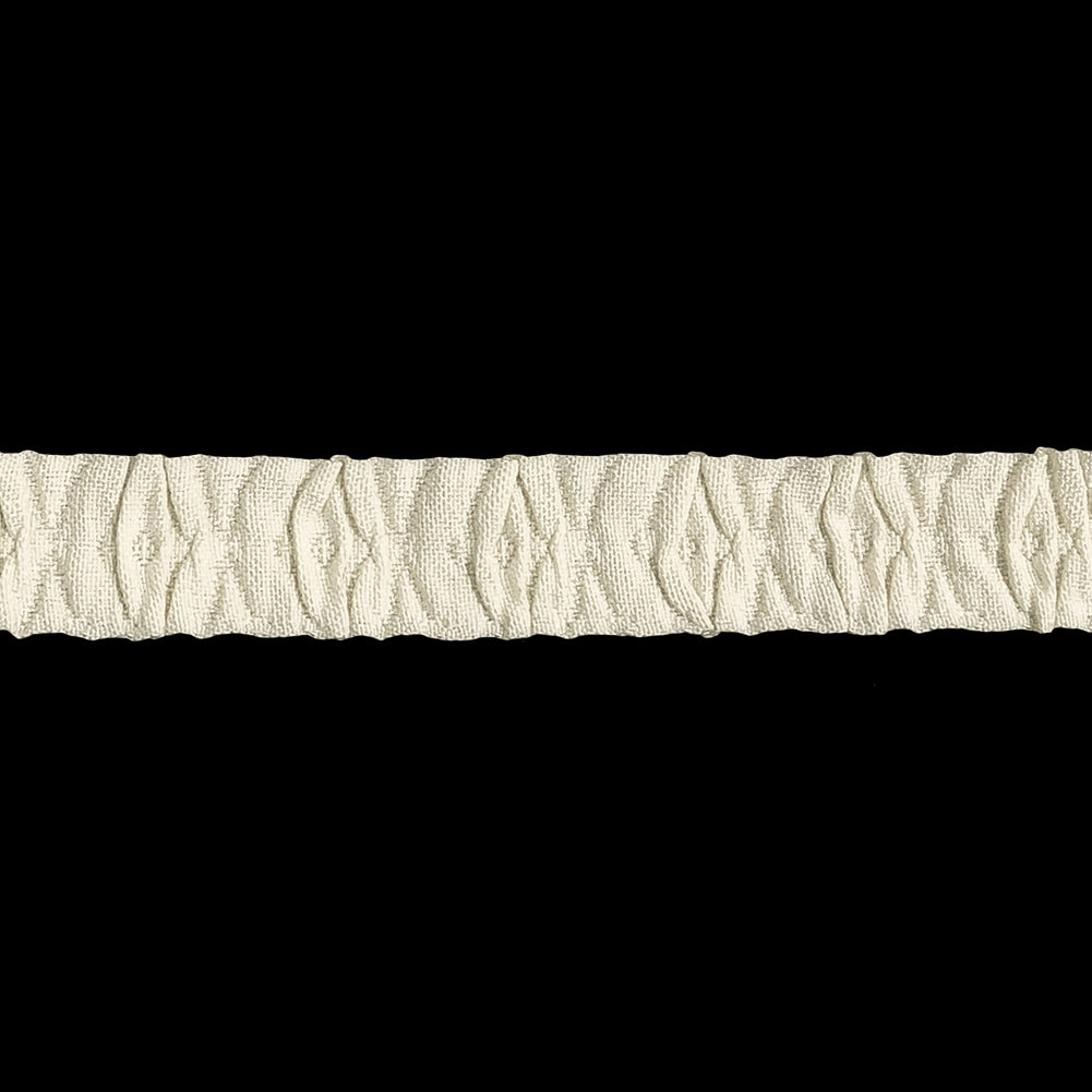 White Diamonds Ruched Ribbon Trim - 0.5625" Detail