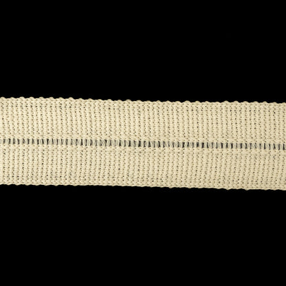 Cloud Cream Wool Foldover Braided Trim - 1" Detail