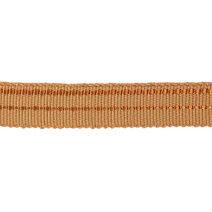 Orange Petersham Grosgrain with Stitched Stripes - 0.625" Detail
