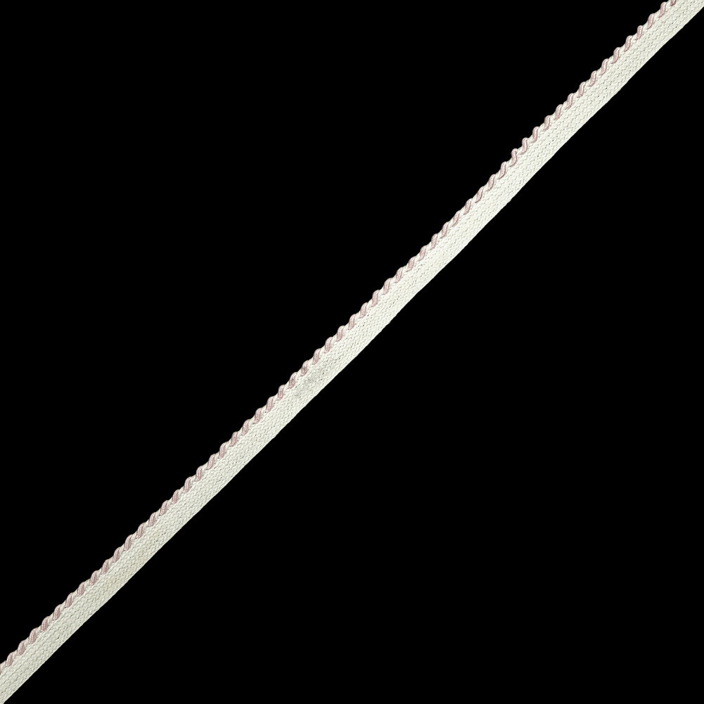 Ice Pink and White Twisted Cord with Lip - 0.375"
