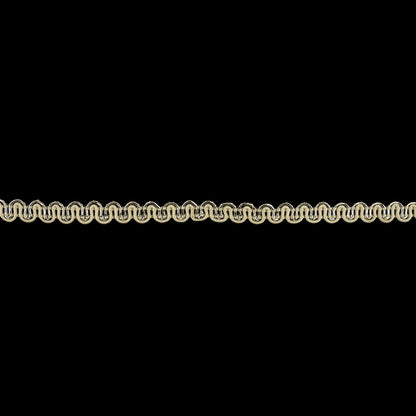 Icicle and Metallic Silver Waves Gimp Braided Trim - 0.25"