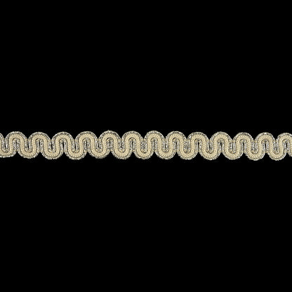 Sugar Swizzle and Metallic Silver Waves Gimp Braided Trim - 0.5"