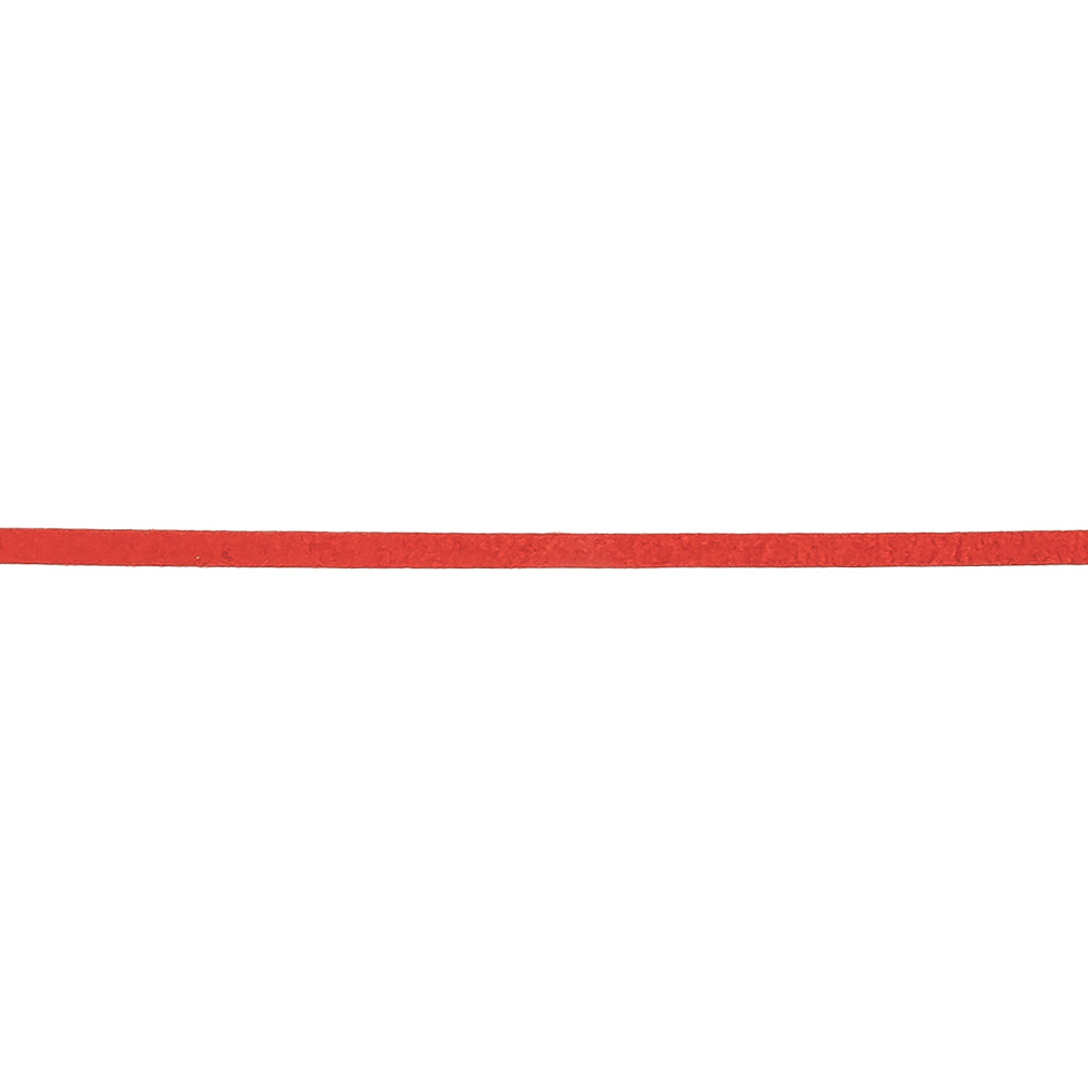 Red Orange Faux Suede Trim - 3mm Detail