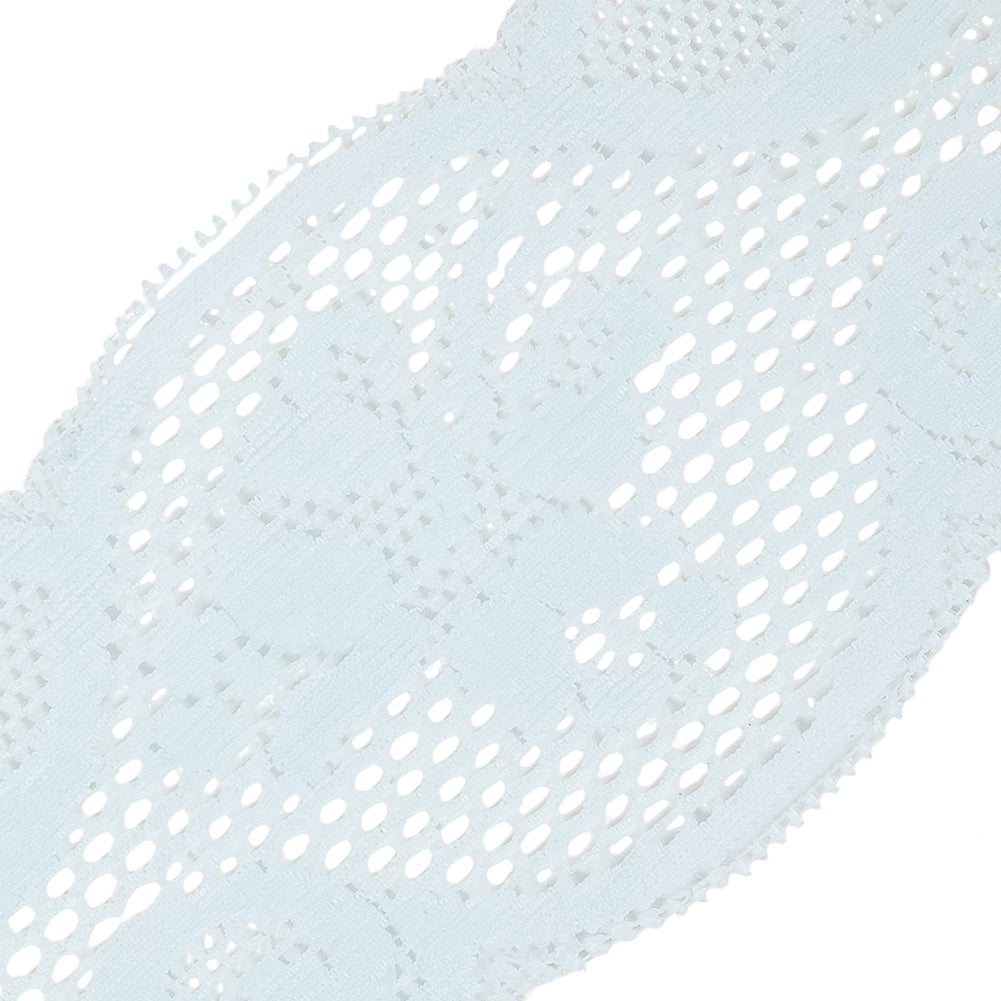 Pale Blue Classical Floral Lace Trim - 3" Detail