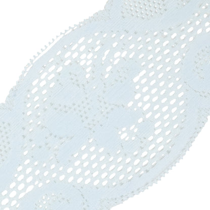 Pale Blue Classical Floral Lace Trim - 3" Detail