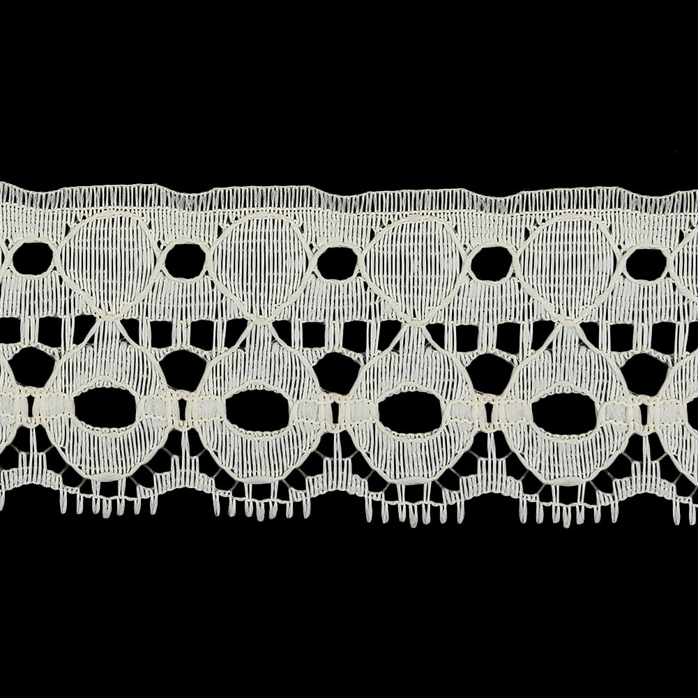 Ivory Geometric Lace Trim - 1.625" Detail