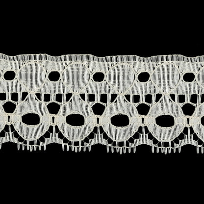 Ivory Geometric Lace Trim - 1.625" Detail