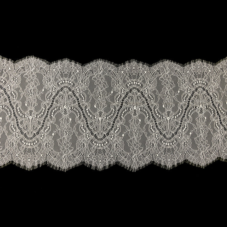 template--25130090922057__main-White Alyssum Floral and Paisley Chantilly Lace Trim - 12" x 3yd