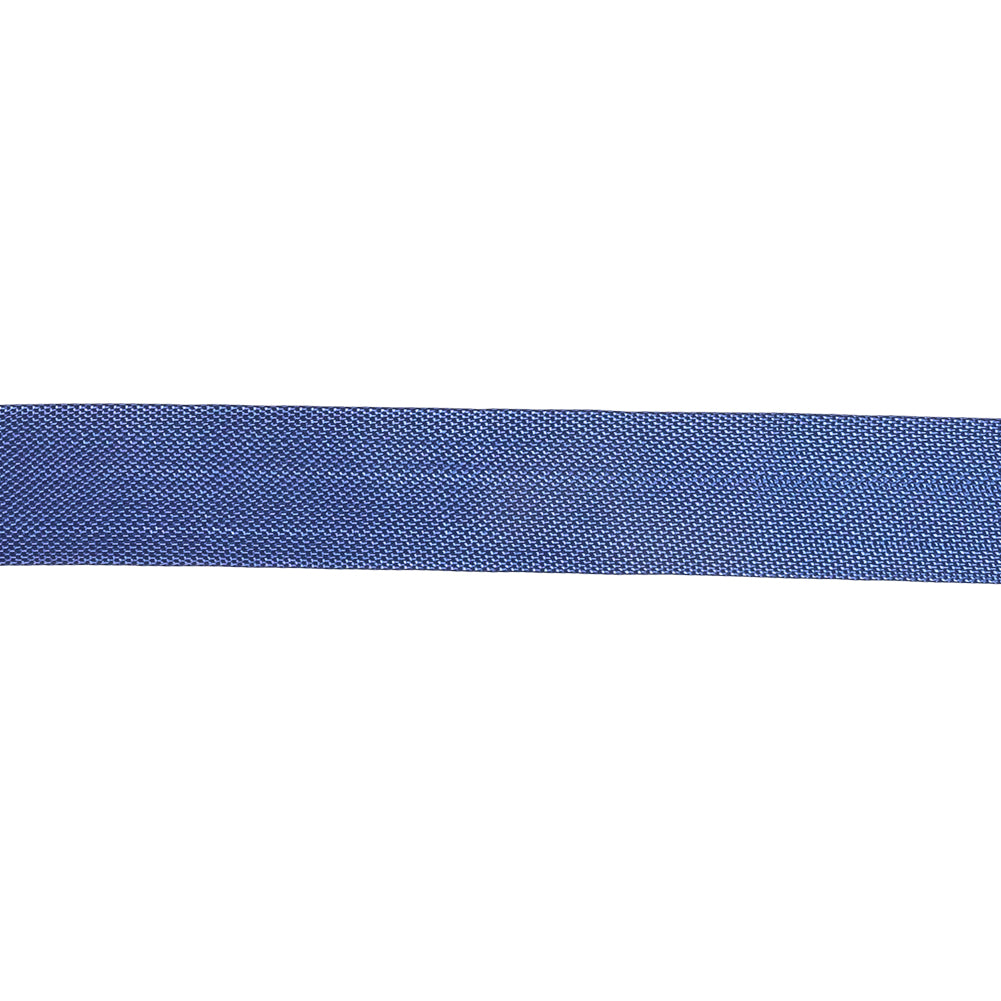 Cobalt Woven Edge Rayon Seam Binding - 0.5" Detail
