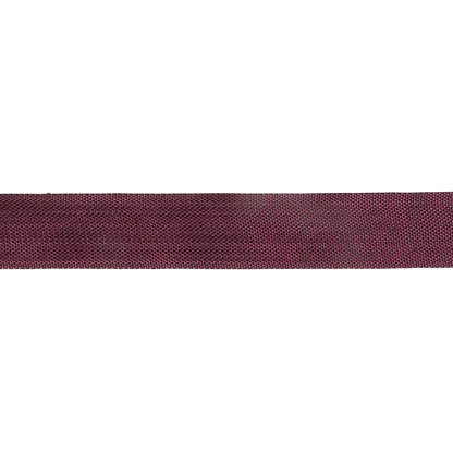 Aubergine Woven Edge Rayon Seam Binding - 0.5" Detail