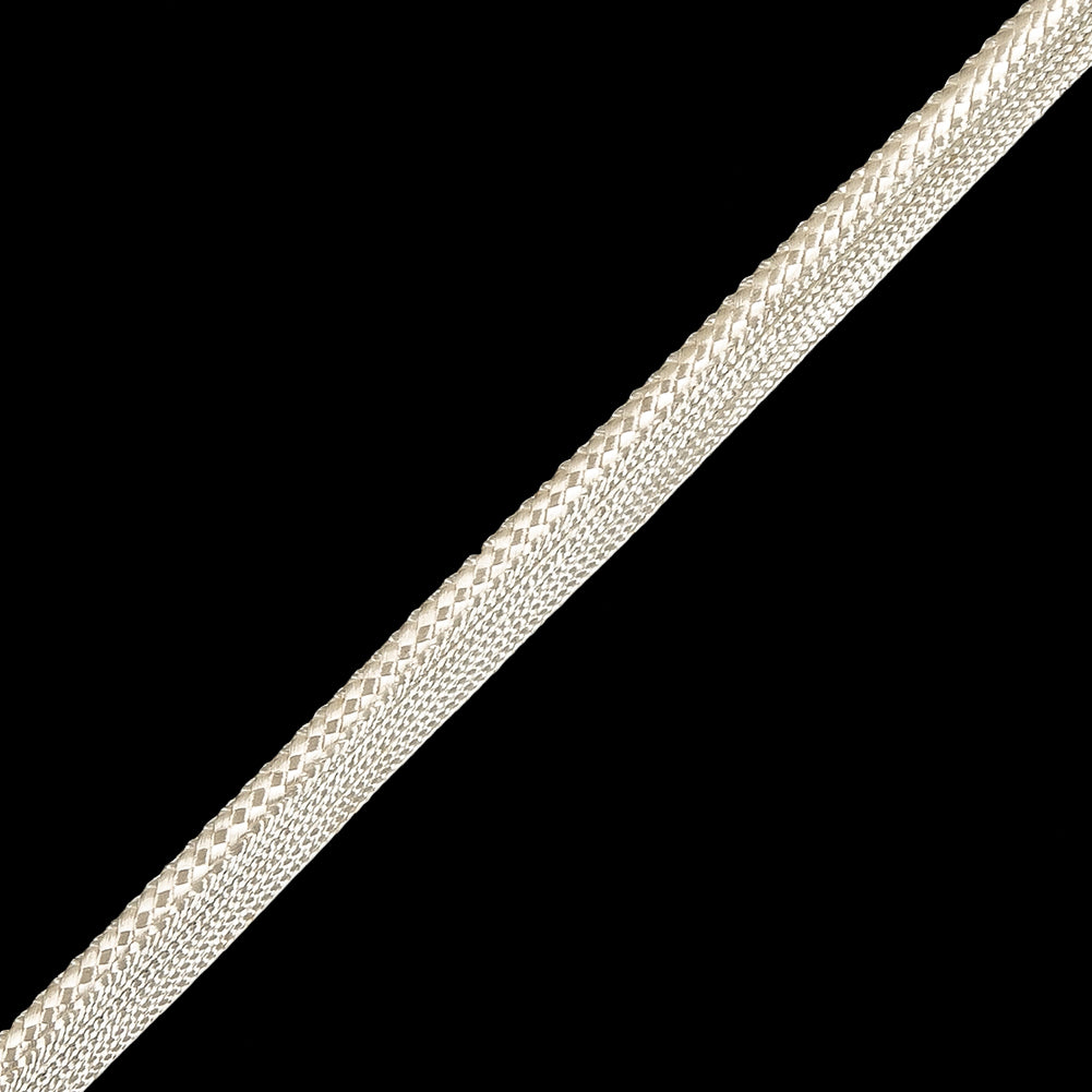 Off White Cotton Braided Cord with Lip - 0.375" Detail