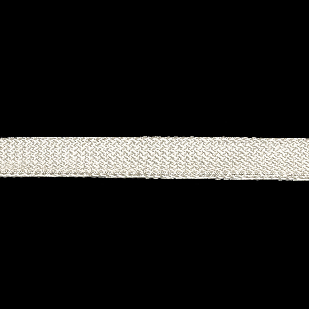 Sea Salt Luminous Rayon Braided Foldover Trim - 0.5" Detail