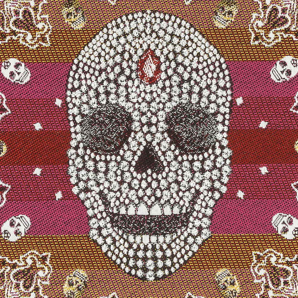 French Multicolored Diamonds and Bandanas Oversized Square Patch - 18.875" Detail
