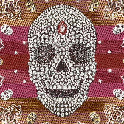 French Multicolored Diamonds and Bandanas Oversized Square Patch - 18.875" Detail