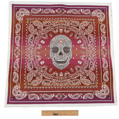 French Rouge Multi Diamonds and Bandanas Oversized Square Patch - 18.875" Full