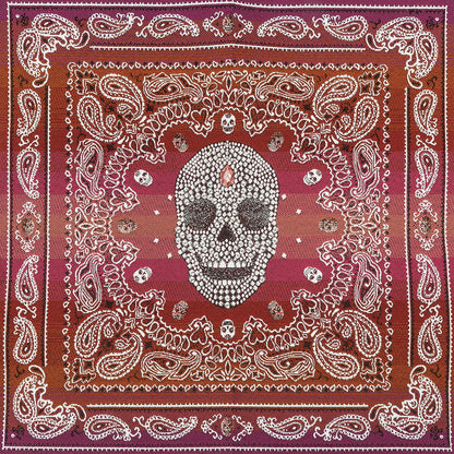 French Rouge Multi Diamonds and Bandanas Oversized Square Patch - 18.875"