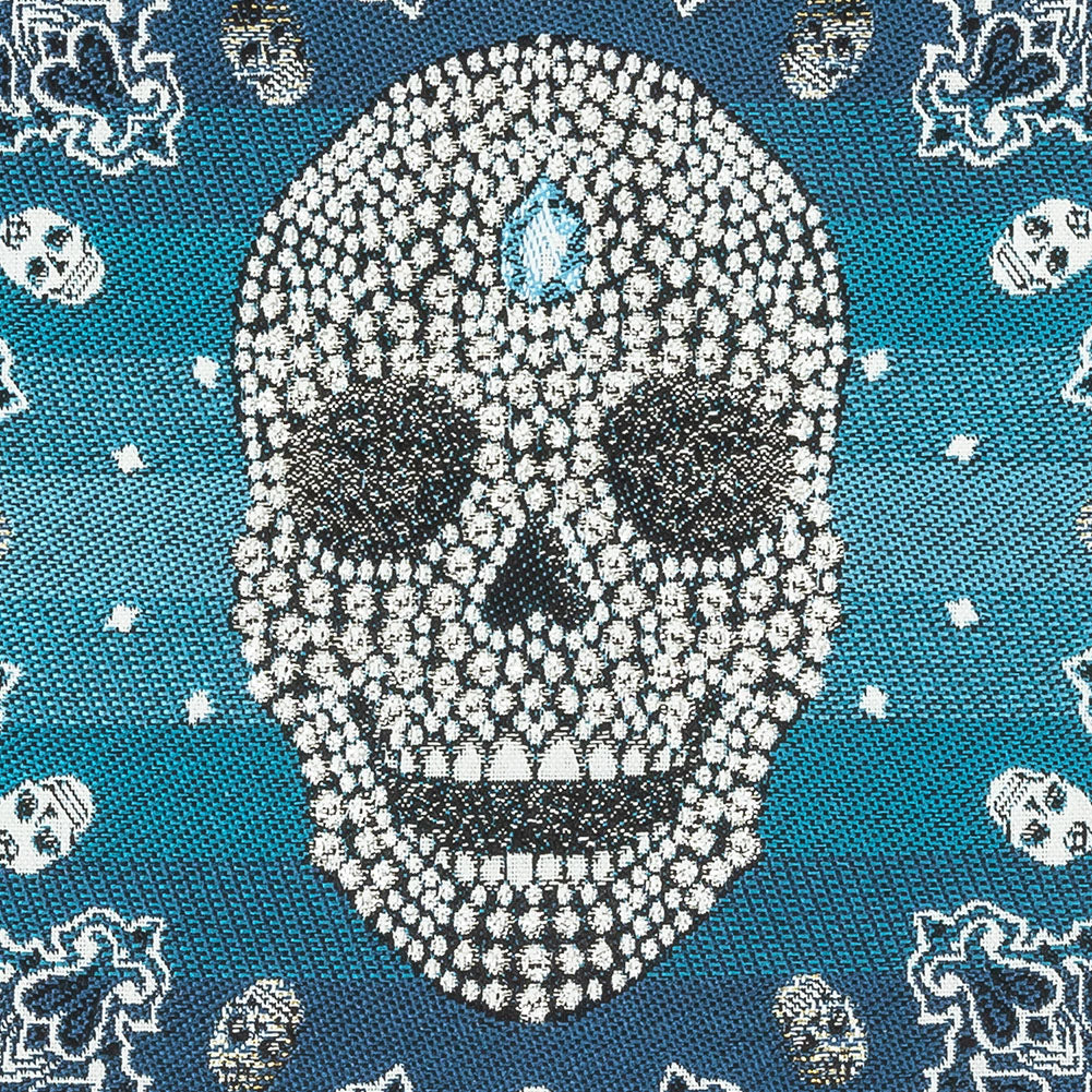 French Bleu Multi Diamonds and Bandanas Oversized Square Patch - 18.875" Detail