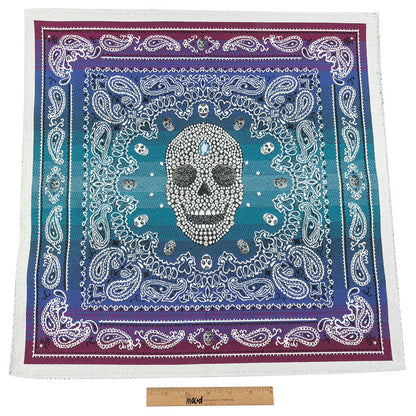French Bleu Multi Diamonds and Bandanas Oversized Square Patch - 18.875" Full