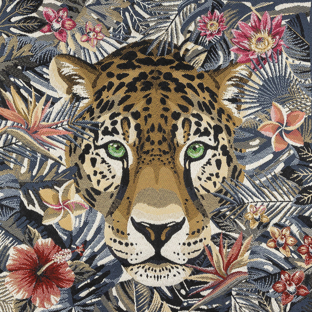 French Charcoal Jungle Fever Oversized Square Patch - 18.875"