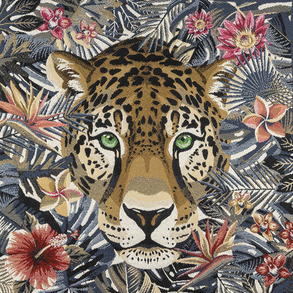 French Charcoal Jungle Fever Oversized Square Patch - 18.875"