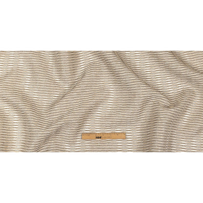 Metallic Gold and Beige Raised Lattice Sheer Organza Luxury Brocade Full