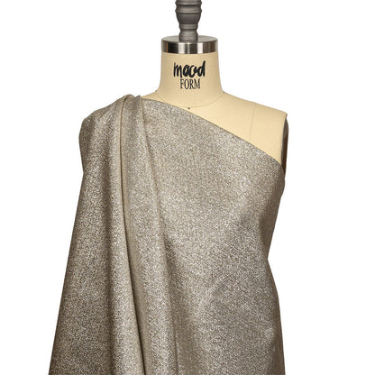 Geode Metallic Silver and Gold Crackle Luxury Brocade Detail