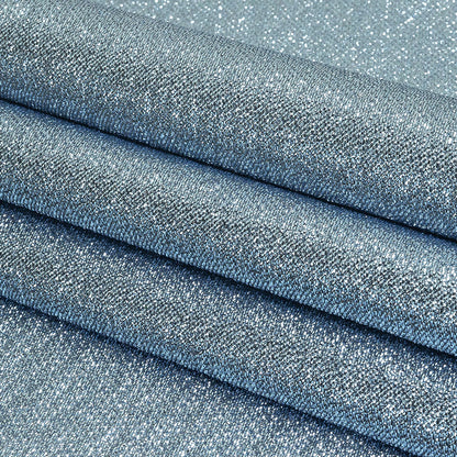 Geode Metallic Blue and Silver Crackle Luxury Brocade Full