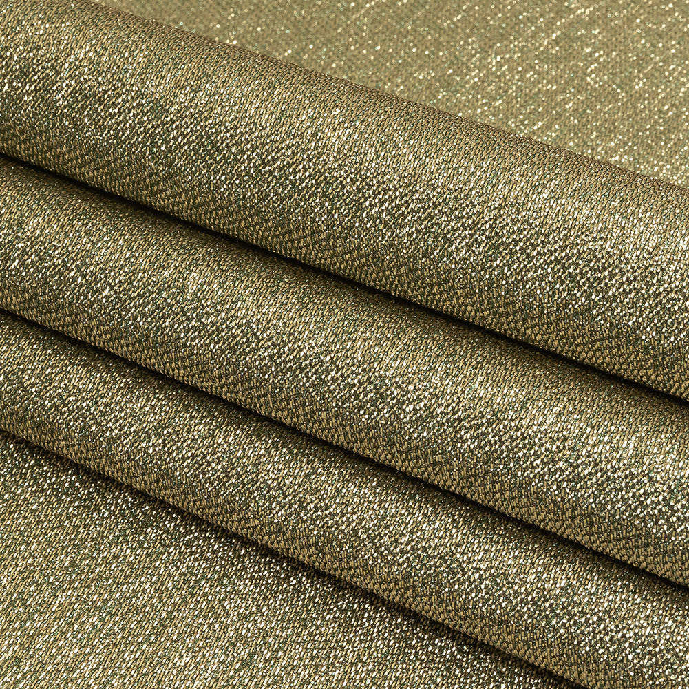 Geode Metallic Mint and Gold Crackle Luxury Brocade Full