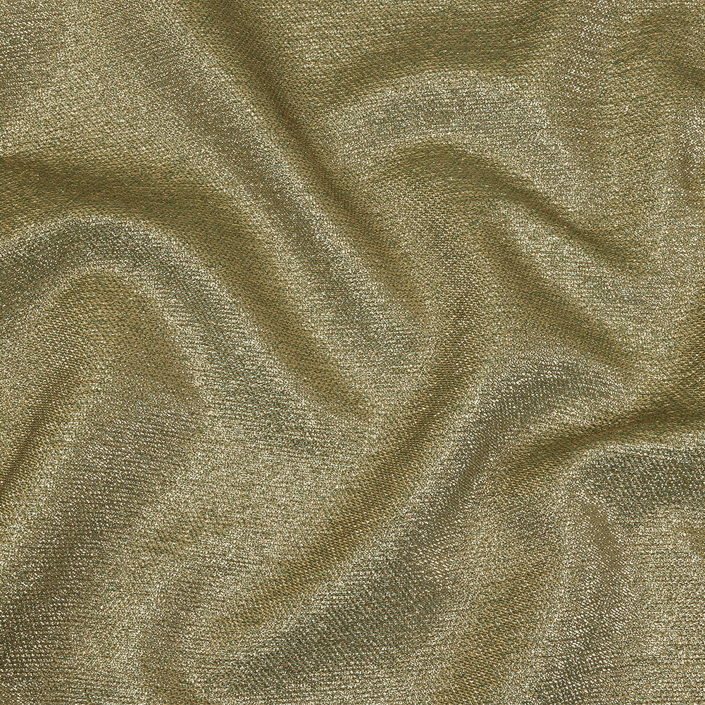Geode Metallic Mint and Gold Crackle Luxury Brocade