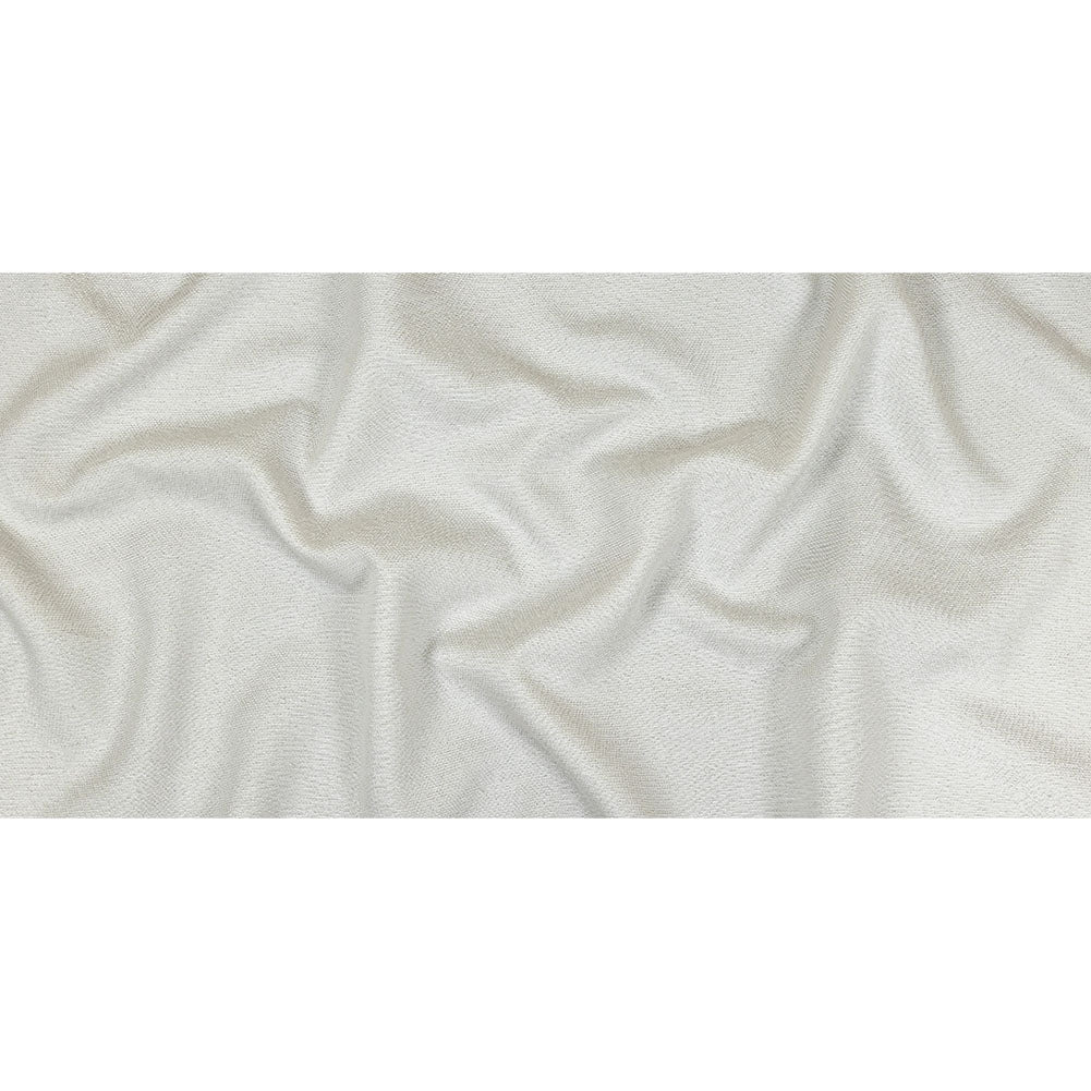 Geode Metallic White Crackle Luxury Brocade Drape