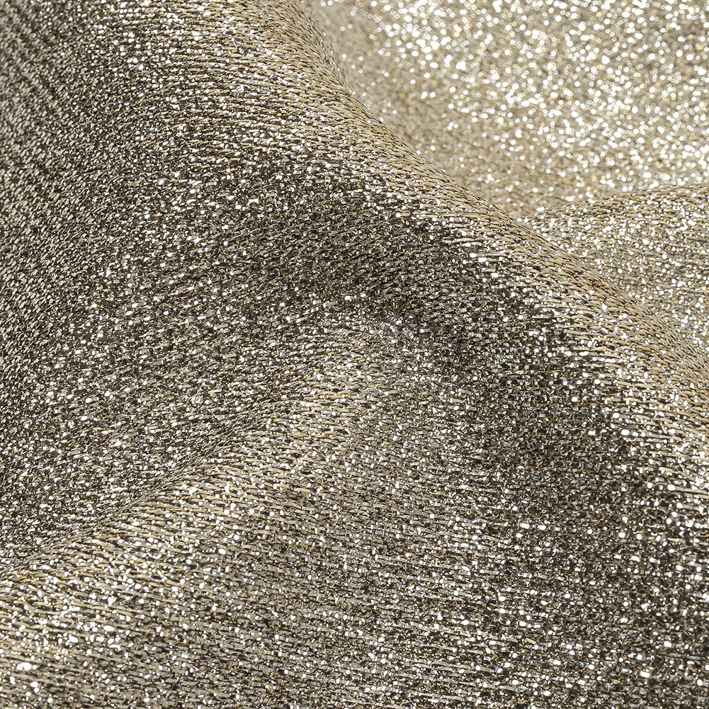 Geode Metallic Silver Crackle Luxury Brocade Folded