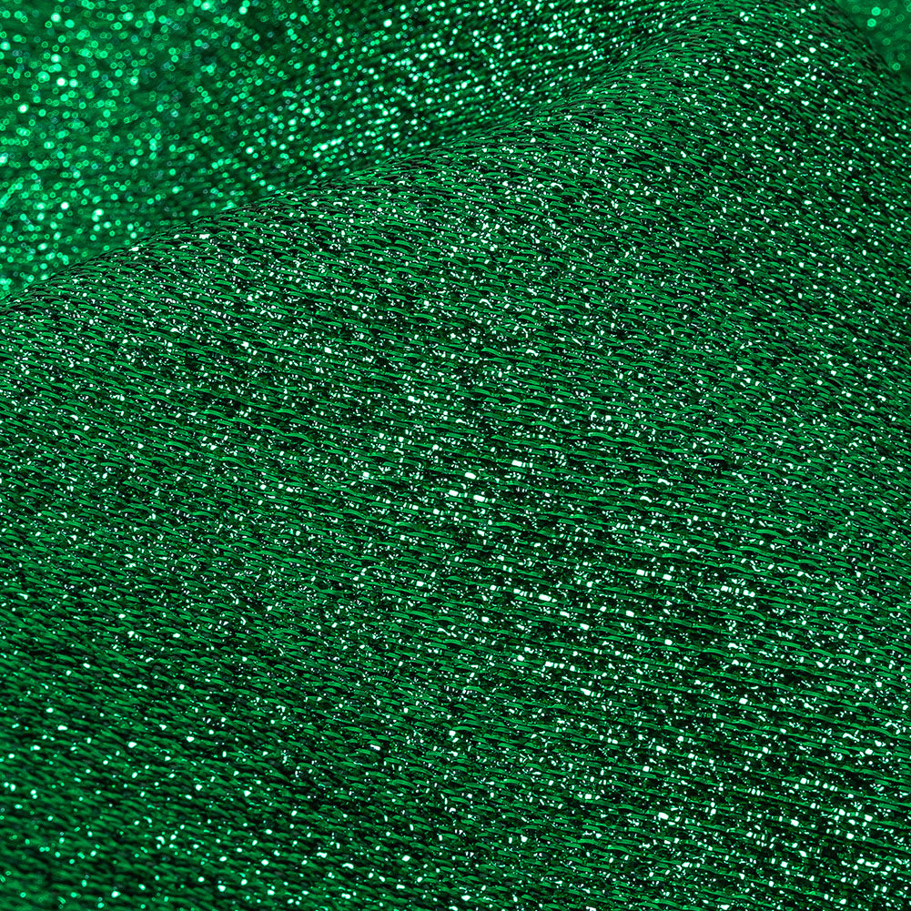 Geode Metallic Green Crackle Luxury Brocade Folded