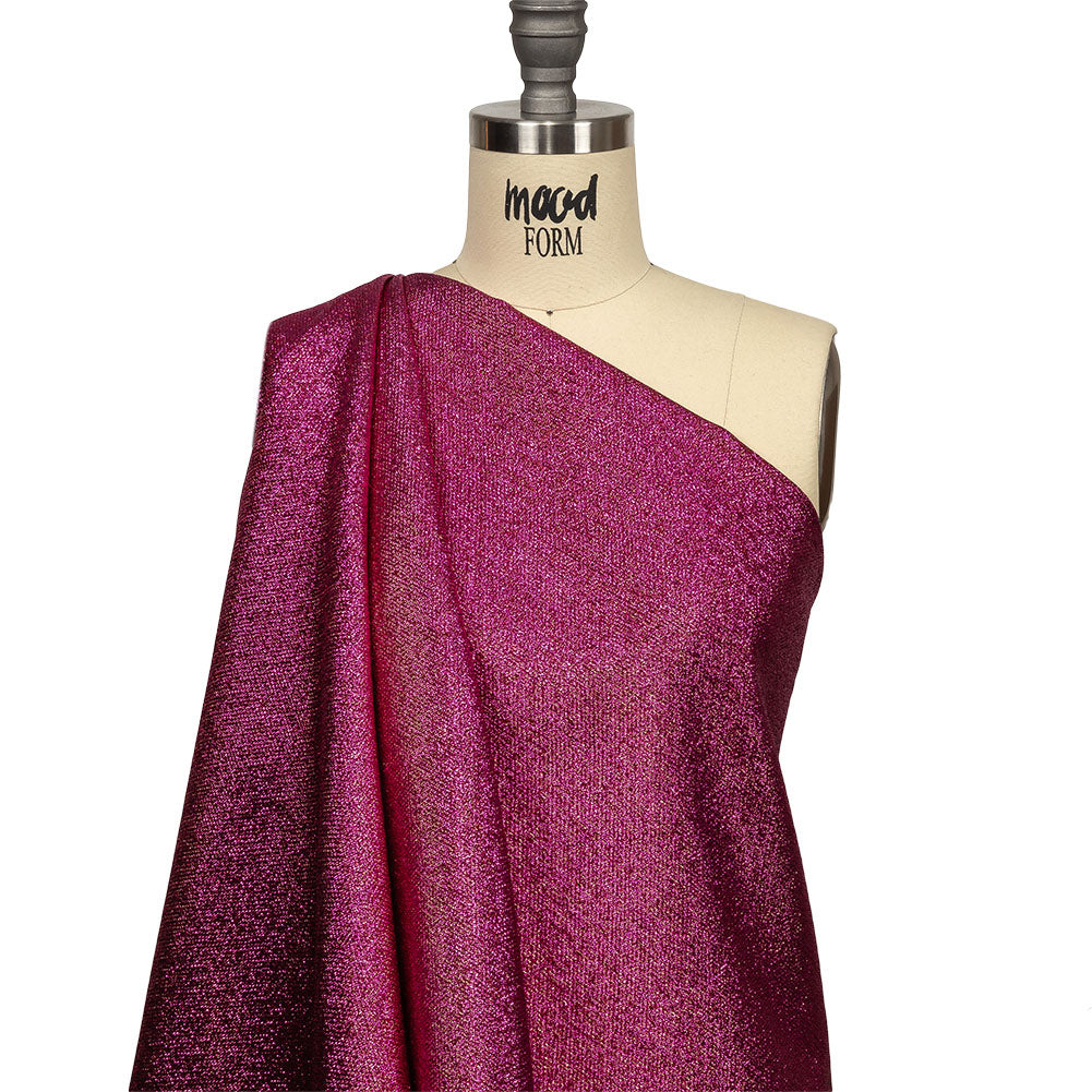 Geode Metallic Fuchsia Crackle Luxury Brocade Detail