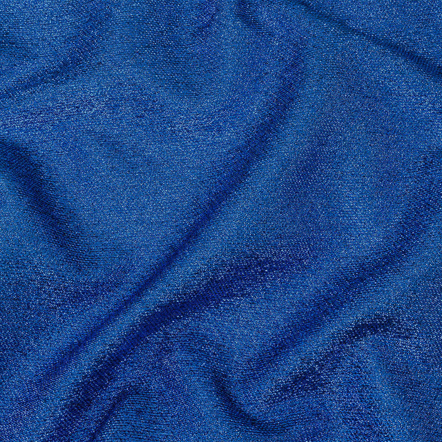 Geode Metallic Blue Crackle Luxury Brocade