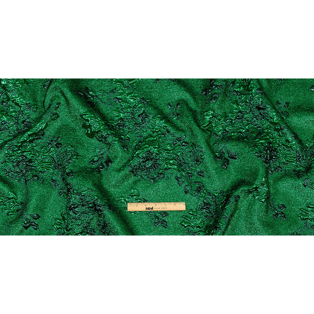 Metallic Emerald and Forest Floral Luxury Brocade Full