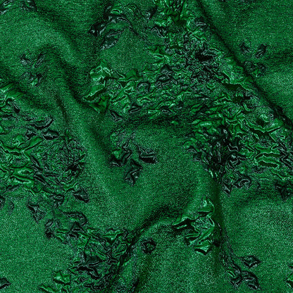 Metallic Emerald and Forest Floral Luxury Brocade