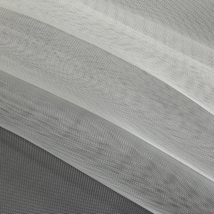 Stiff Mesh-Like Polyester Organza - White - Iris Collection Folded