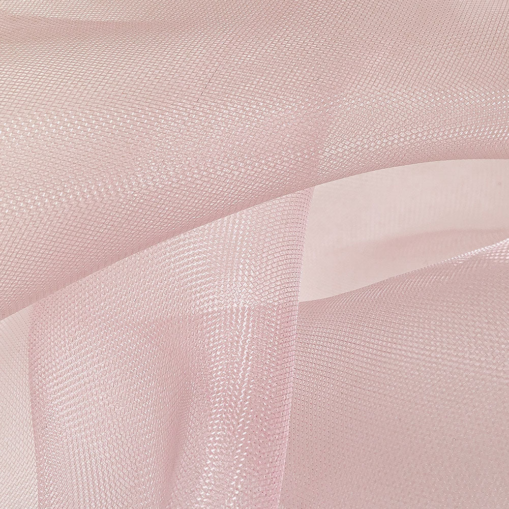Stiff Mesh-Like Polyester Organza - Powder Pink - Iris Collection Detail