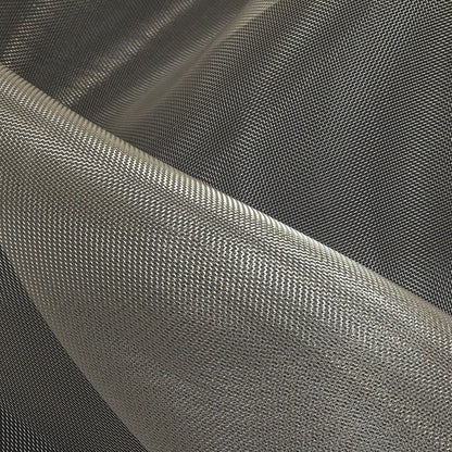 Stiff Mesh-Like Polyester Organza - Greige - Iris Collection Detail