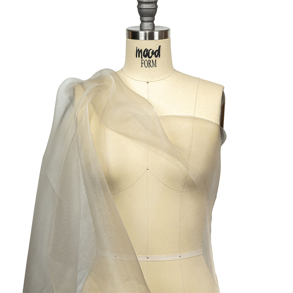 Stiff Mesh-Like Polyester Organza - Greige - Iris Collection Drape