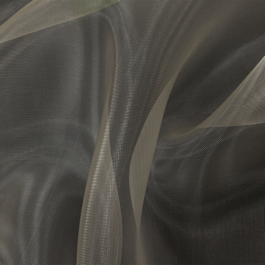 Stiff Mesh-Like Polyester Organza - Greige - Iris Collection