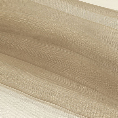 Stiff Mesh-Like Polyester Organza - Warm Olive - Iris Collection Folded