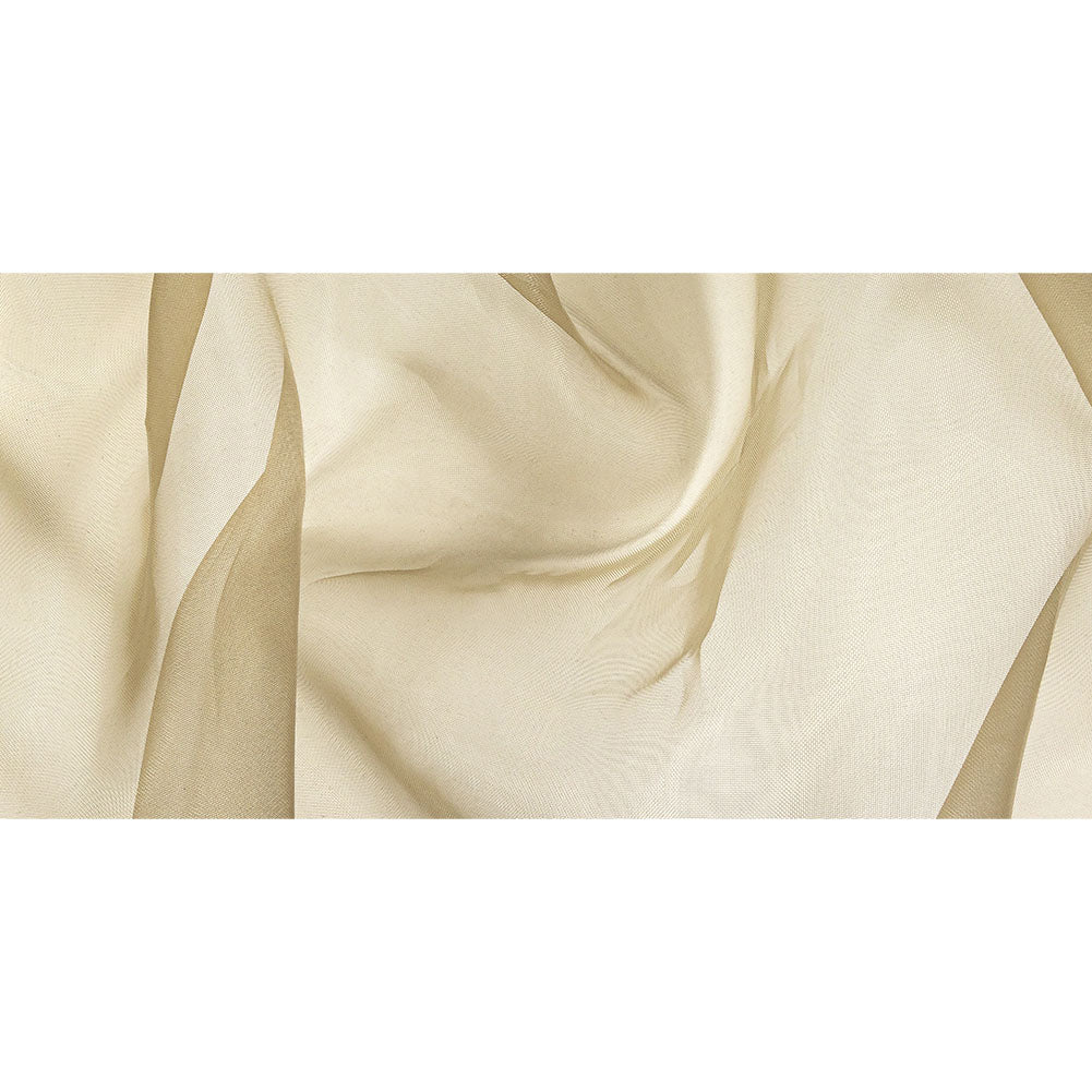 Stiff Mesh-Like Polyester Organza - Warm Olive - Iris Collection Full
