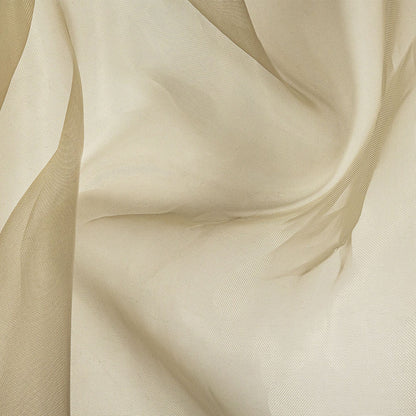 Stiff Mesh-Like Polyester Organza - Warm Olive - Iris Collection