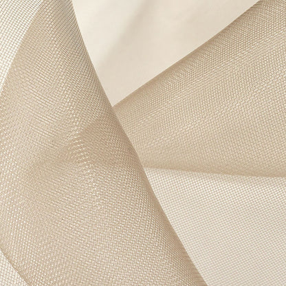 Stiff Mesh-Like Polyester Organza - Beige - Iris Collection Detail